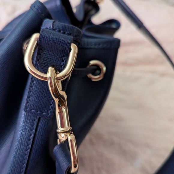 Dooney & Bourke Navy Blue Bucket Bag - Picture 4 of 14